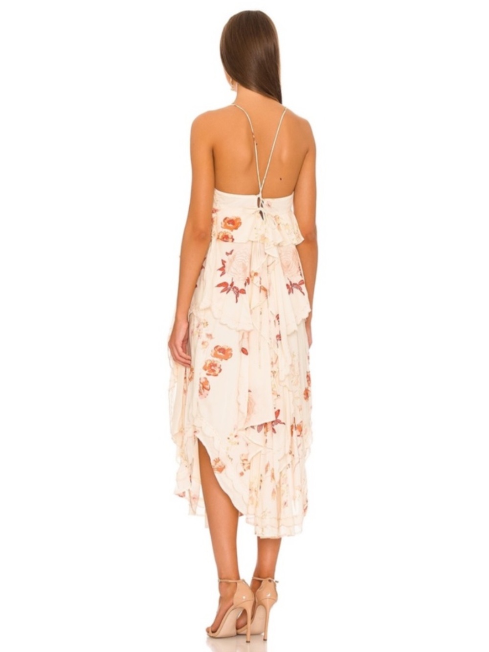 NEW Revolve Free People Audrey Dress Copper Rose Combo Small - Picture 4 of 17
